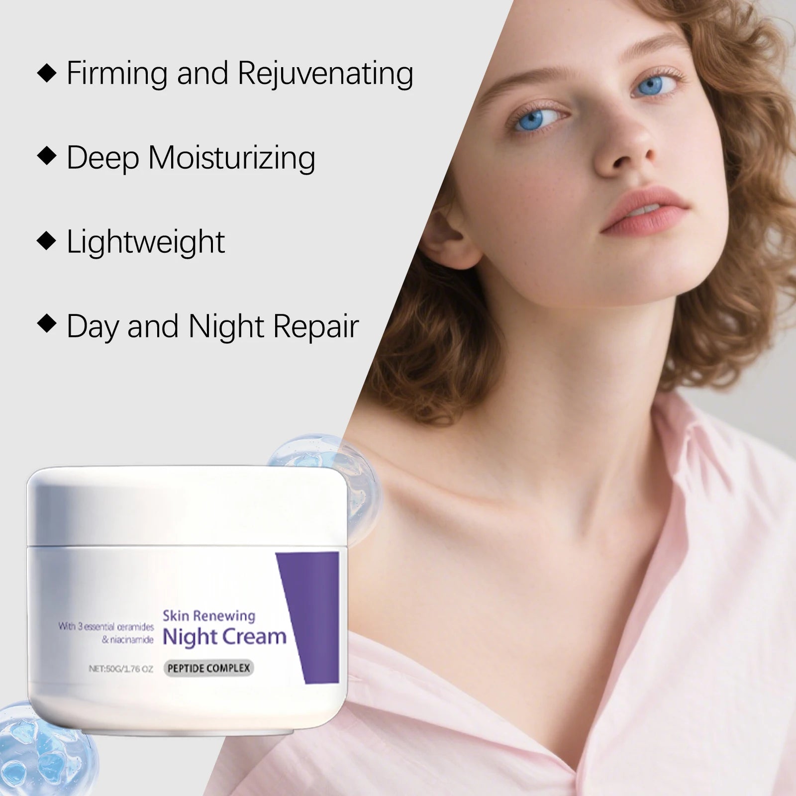 Niacinamide Brightening Night Cream – Pore Minimizer 50g Brightening Night Cream Zpaxo