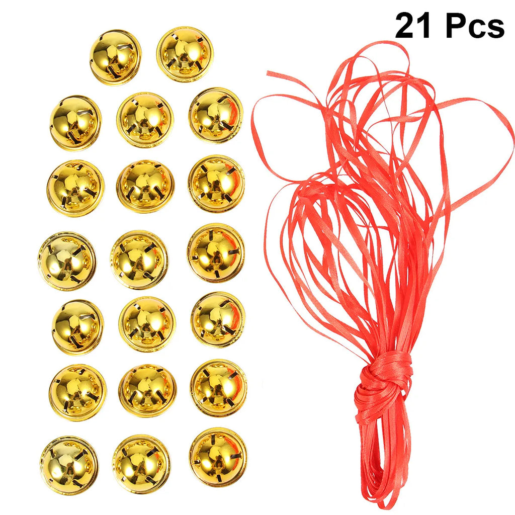 Christmas Bell Accessories Five-point Star Mini Jingle Bells Gold