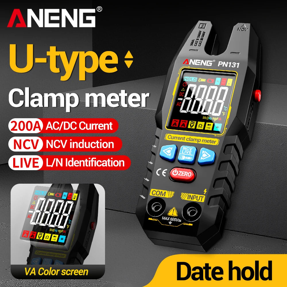 Multifunctional Clamp Meters ANENG PN131 200A AC DC Current 600V