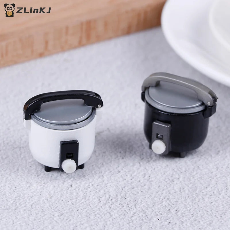 ▶1:12 Miniature Rice Cooker Mini Electrical Appliances Dollhouse Kitchenware Cookware Toys Doll Playing House Accessories Zpaxo