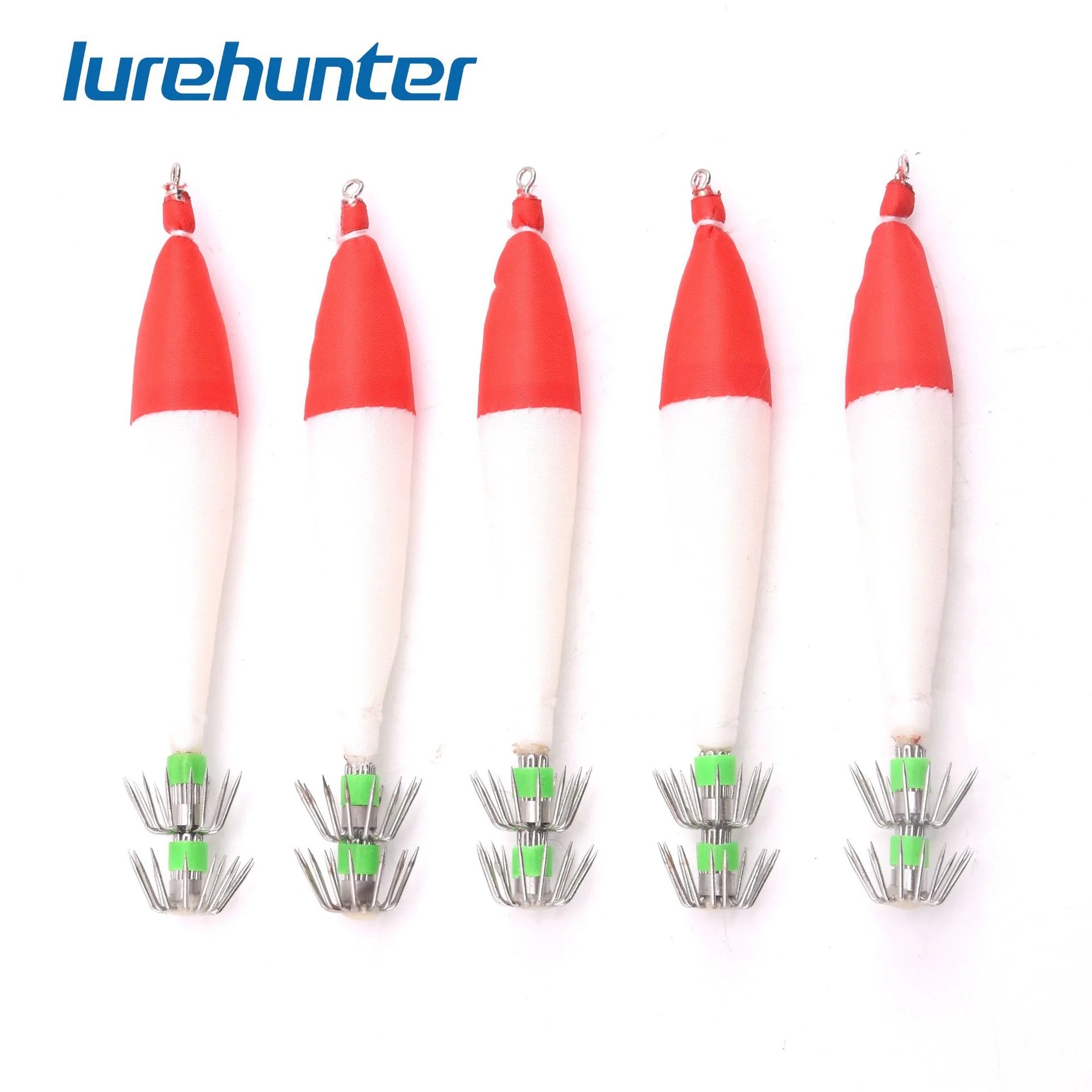 5-Pack Luminous Squid Hooks – Glow Sea Fishing Lures Size 4