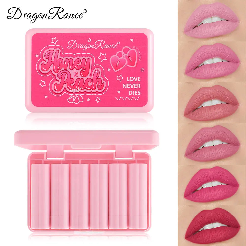 Matte Lipstick Set, Non-Stick, Easy to Apply, Waterproof Lipstick, Velvet Texture Lipstick, 6-Piece Lipstick Set Zpaxo Babikouhong