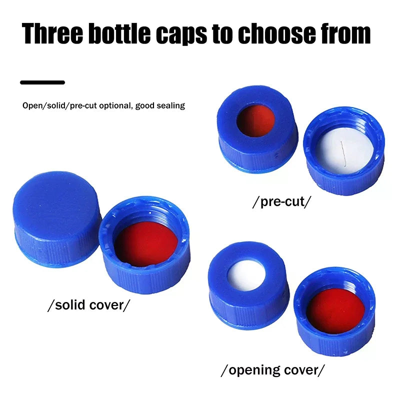 Blue Open-topped Polypropylene Cap Plastic Septa Chromatography Vial Zpaxo