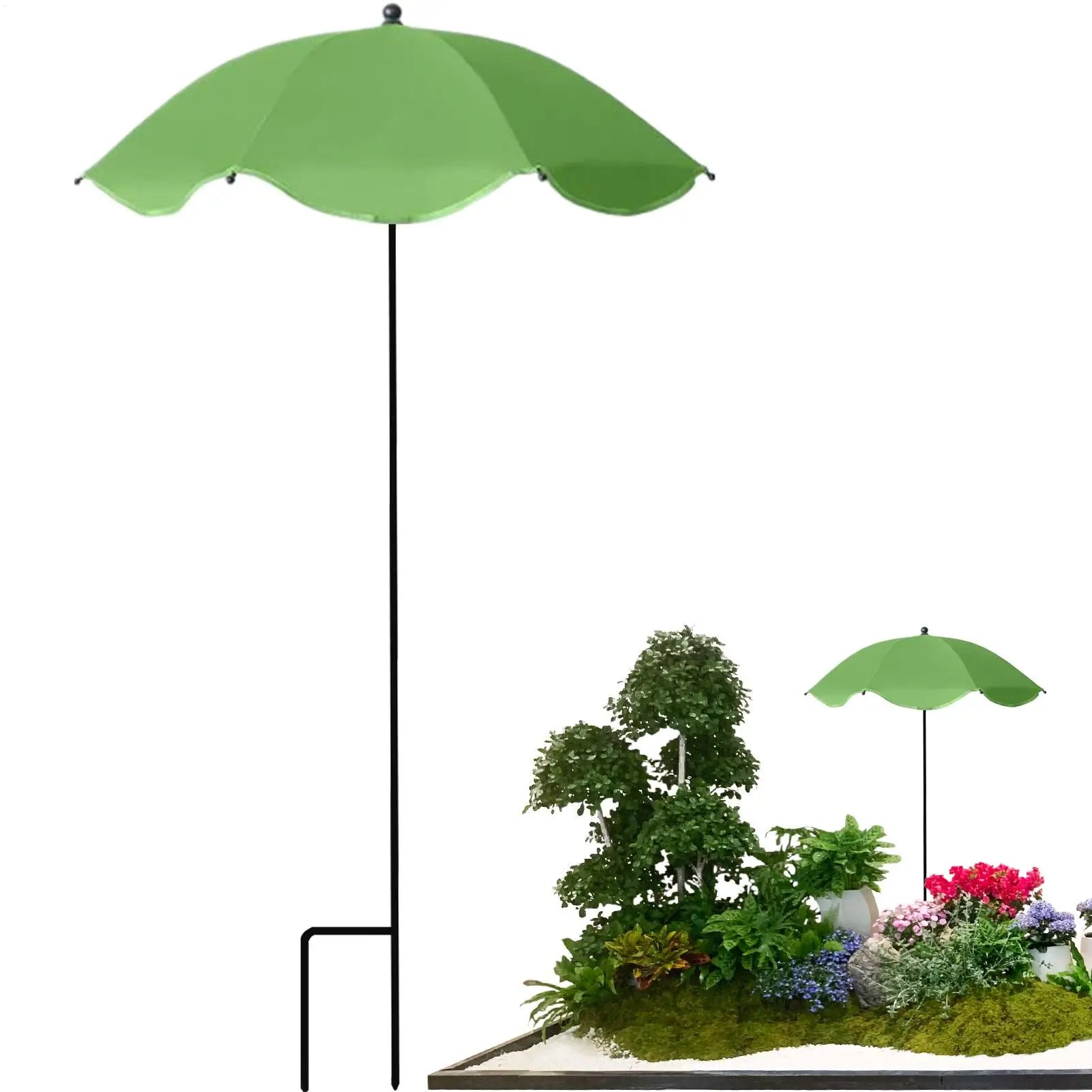 Shade Plants Double-layer Large Rainproof Stake Plant Umbrella Yard