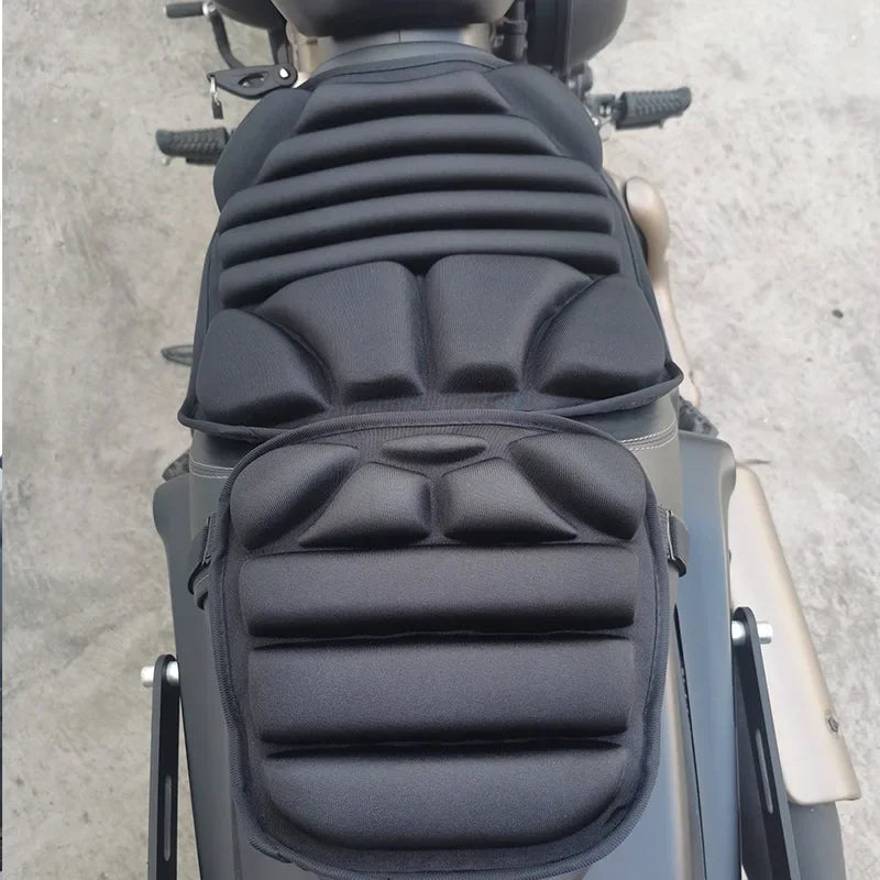 2-Pack Motorcycle 3D Gel Seat Cushion – Breathable Universal Pad