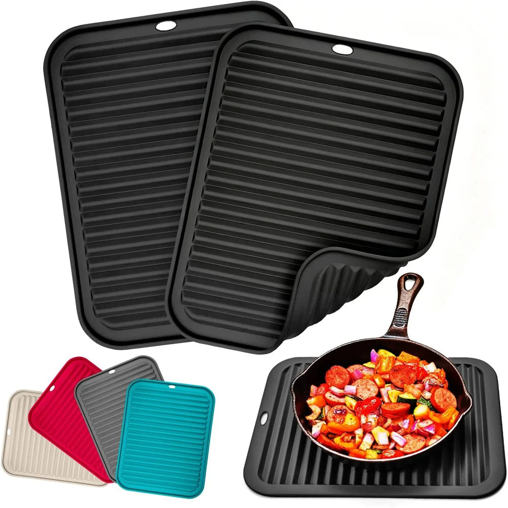 Silicone Trivets for Hot Dishes, Pots, Pans,Heat-Resistant Pot Holders for Kitchen Countertop Mats - Silicone Trivet Mat Zpaxo