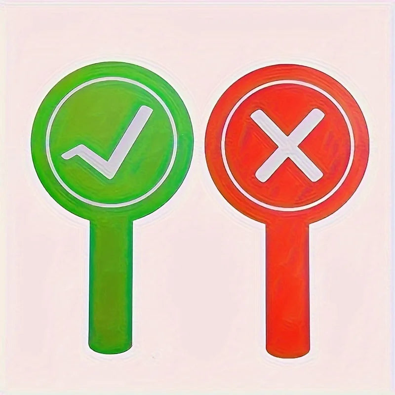 Dual Sided Hand Held Response Card Correct Incorrect Answer Clapper