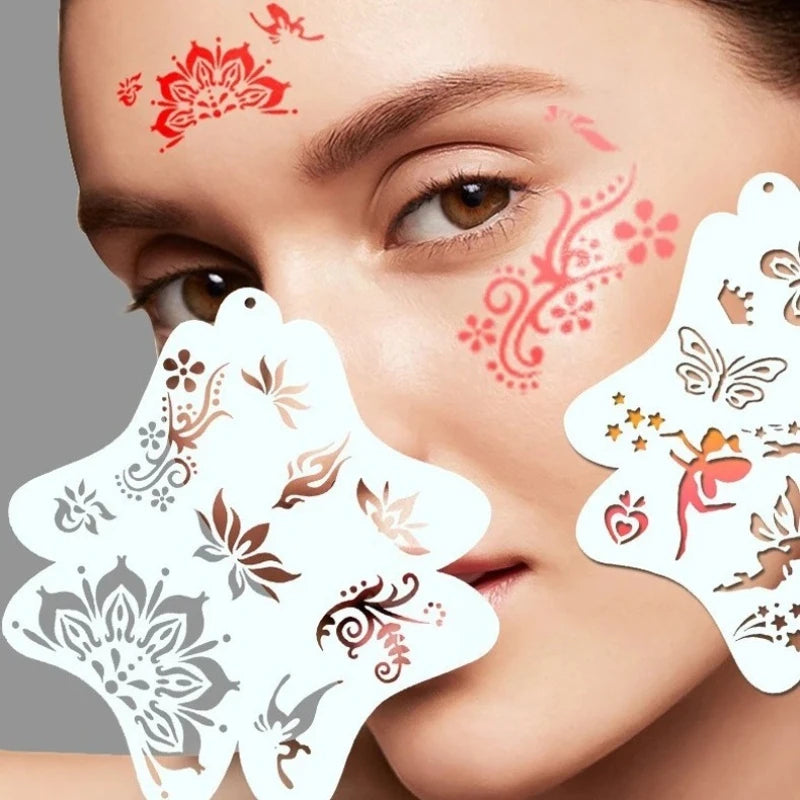 Reusable Face Painting Template Adults Children Body Art Party Makeup