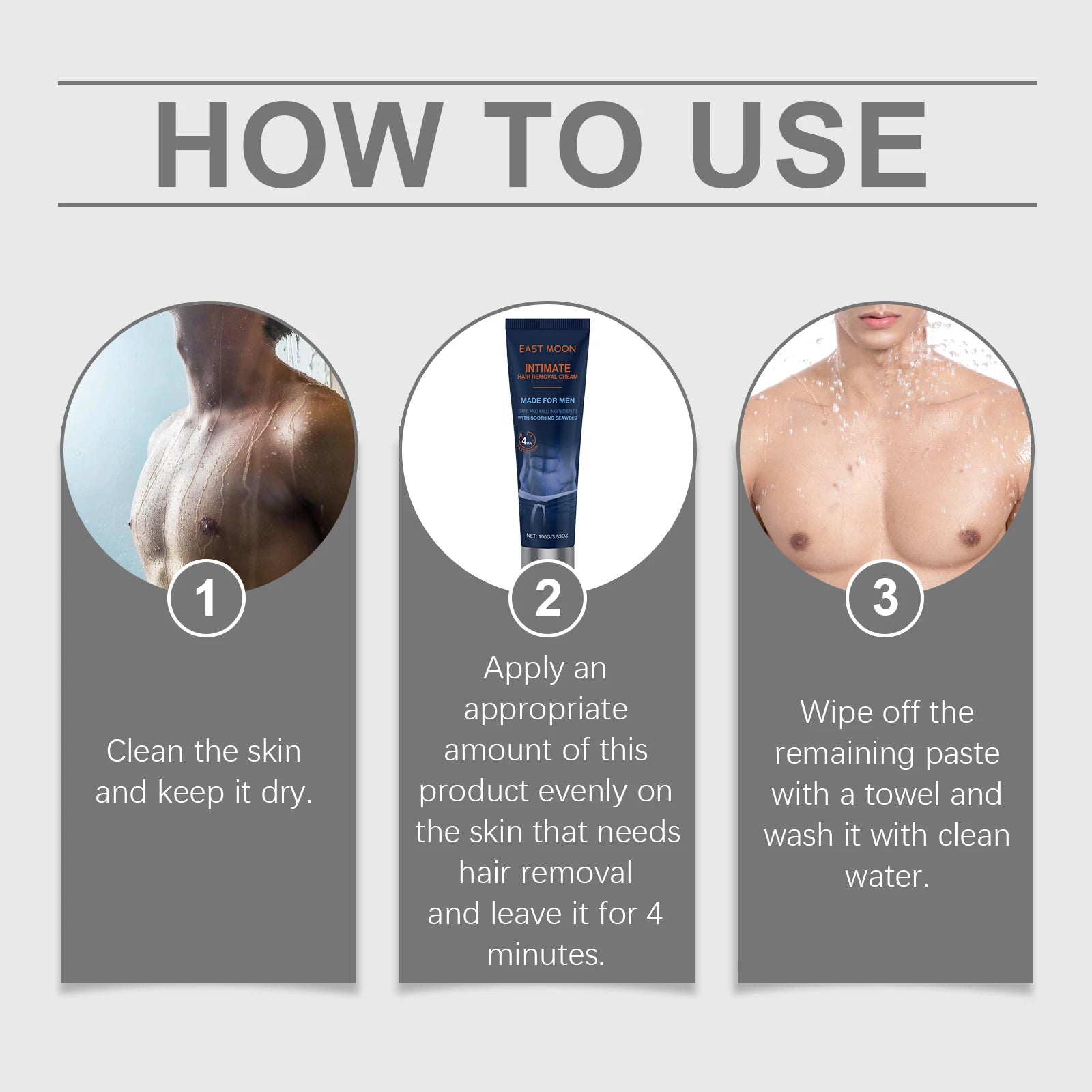 Men Hair Removal Cream Non-Irritating Whole Body Beard Depilatory Moisturizing Nourishing Skin Care for Smooth Comfortable Zpaxo