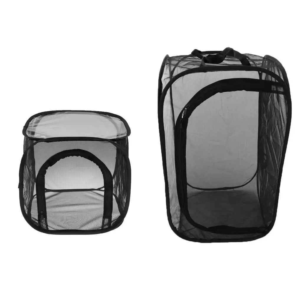 Butterfly Habitat Cage Insect Net Mesh Terrarium Pet Cage Incubator Foldable - Large Zipper Opening for Easy Feed Zpaxo