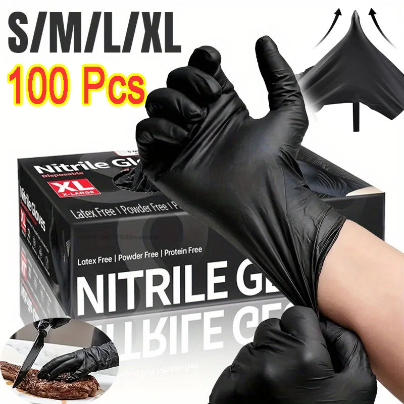 Gloves Black Washing Xl Tableware Disposible Latex Free PVC Gloves Housework Car Industry Gardening Pet Care Cooking Tools Zpaxo