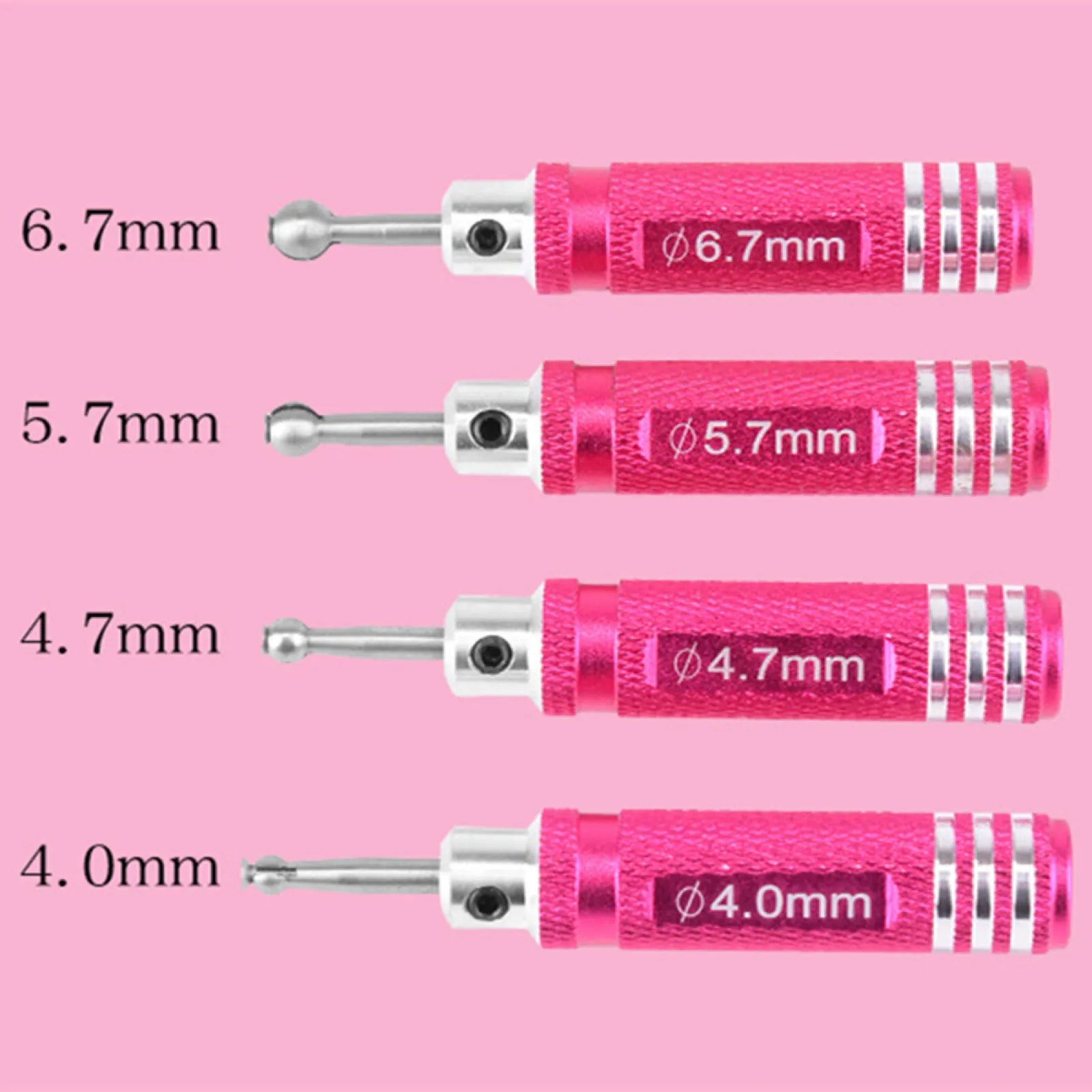 Steel Aluminum Ball Head Reamer Driver Repair Tools RC Model Car