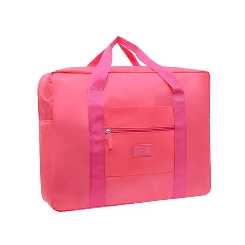 Foldable Travel Duffel Bag Lightweight Travel Bag for Women and Men Tote Carry On Luggage Bag Weekender Overnight Bag Zpaxo Rose Pink