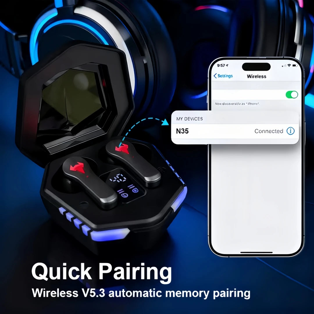 N35PRO Wireless Gaming Earphones Low Latency Bluetooth 5 4