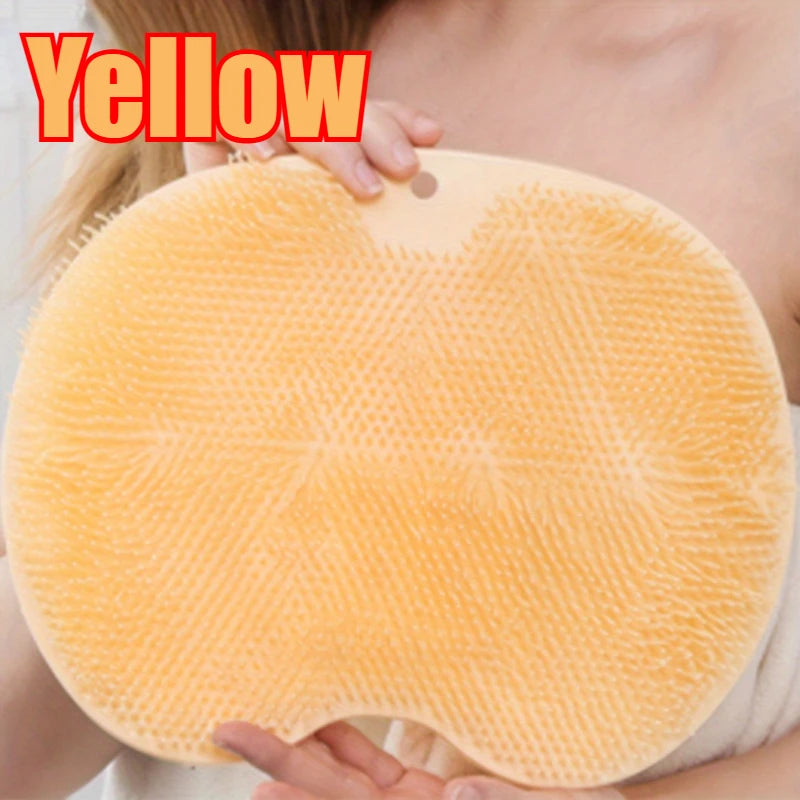 Foot Scrubbing Pad Bathroom Bath Brush Multifunctional Scrubbing Foot Massage Pad Non-slip Foot Pad Silicone Bath Brush Zpaxo YELLOW