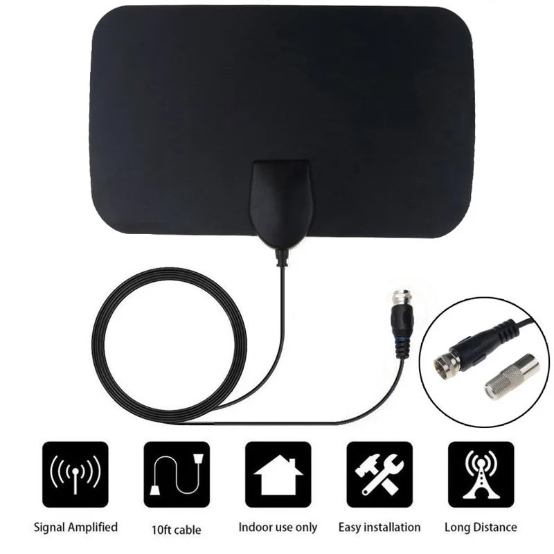 TV Digital Box Antenna Booster Hign Gain Definition Aerial HD Flat