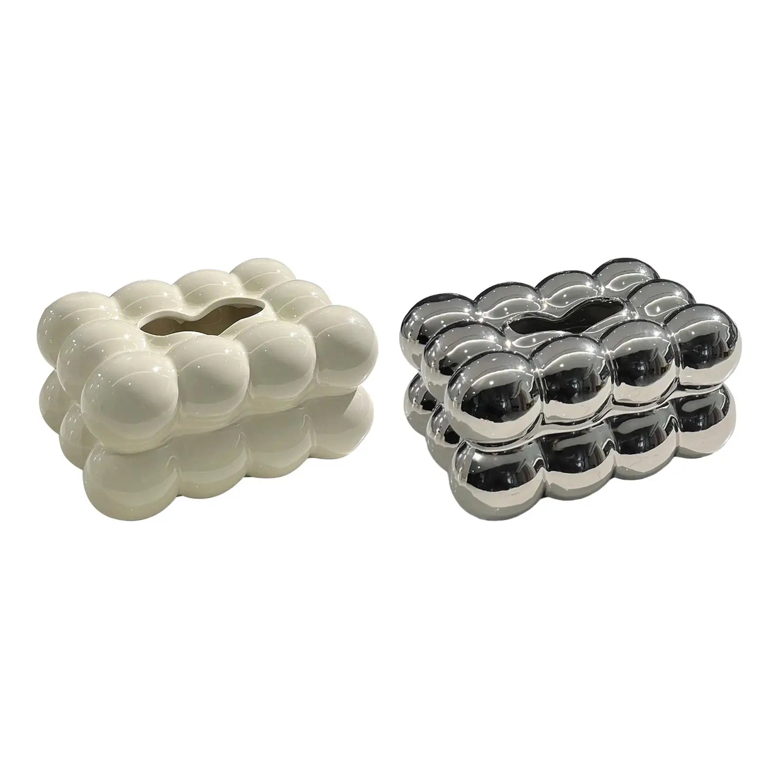 Marshmallow Tissue Box Cover – Decorative Holder for Home & Hotel Tissue Box Cover Zpaxo