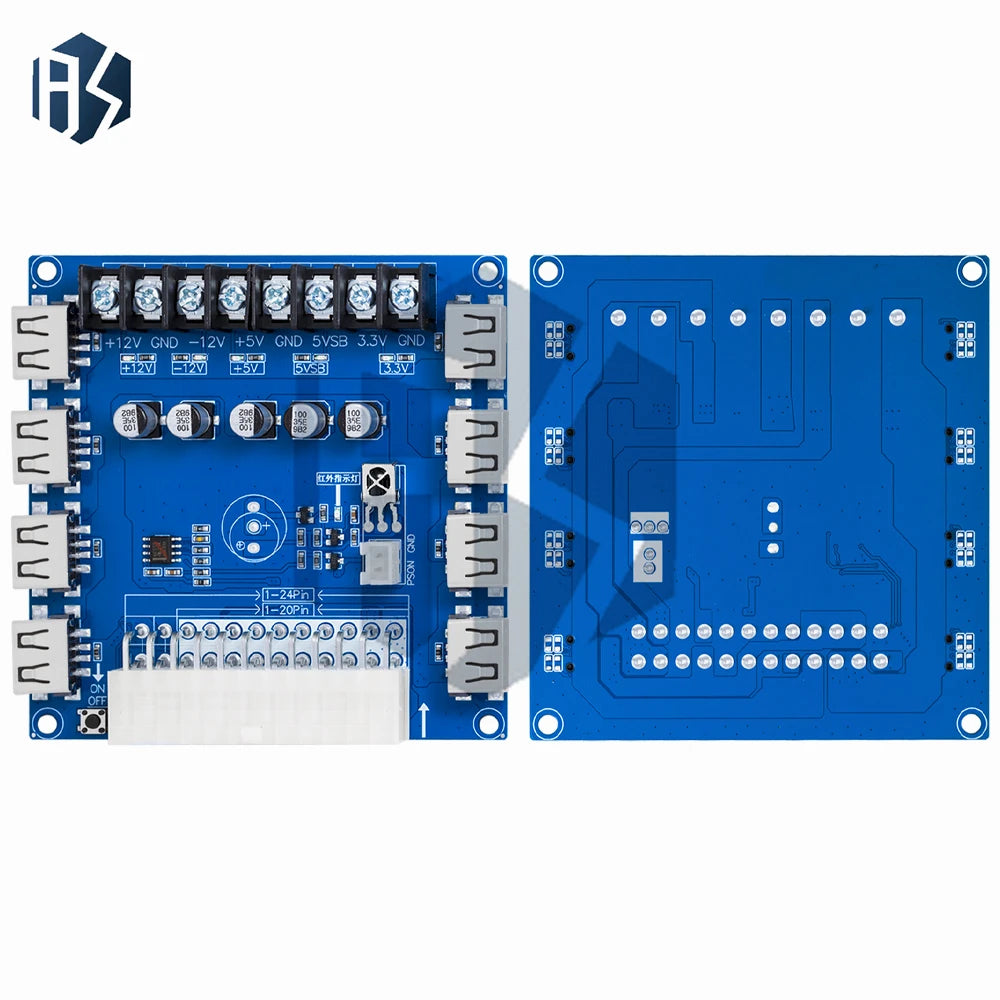 ATX to Type-C Power Supply Adapter Module 5V 3A, DIY Power Conversion Board for Desktop PC Chassis Modification Zpaxo