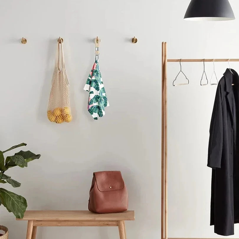 4/8pcs Towel Hanging Clips Clamp Braided Multipurpose Cotton Loop Metal Hook Kitchen Bathroom Storage Clips Socks Clothes Hanger Zpaxo
