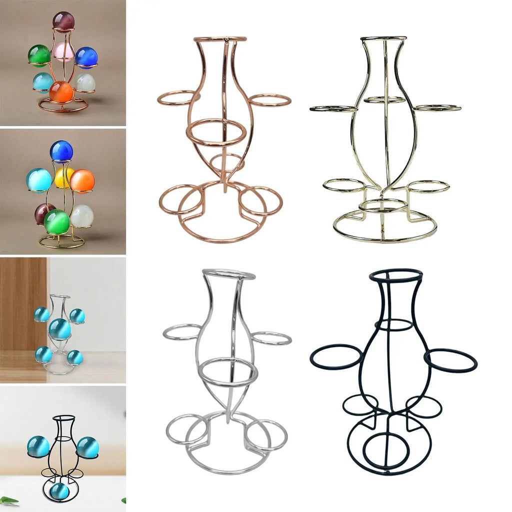 Crystal Ball Seat Stable Modern Ball Display Stand for Desk Bookcase Bedroom Metal Shelf Stones Crystal Holder Rack Base Zpaxo