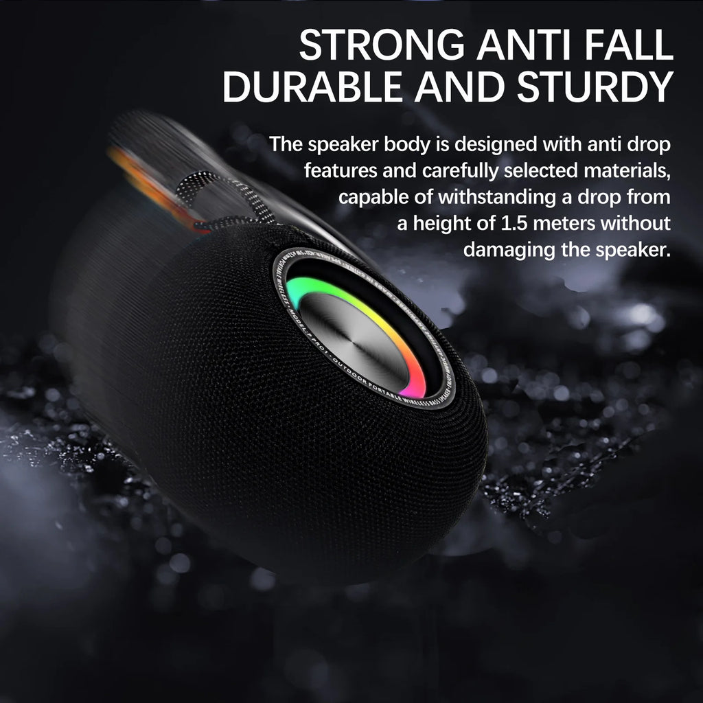 Bluetooth Wireless Speaker Small Portable Steel Gun Heavy Metal Zpaxo