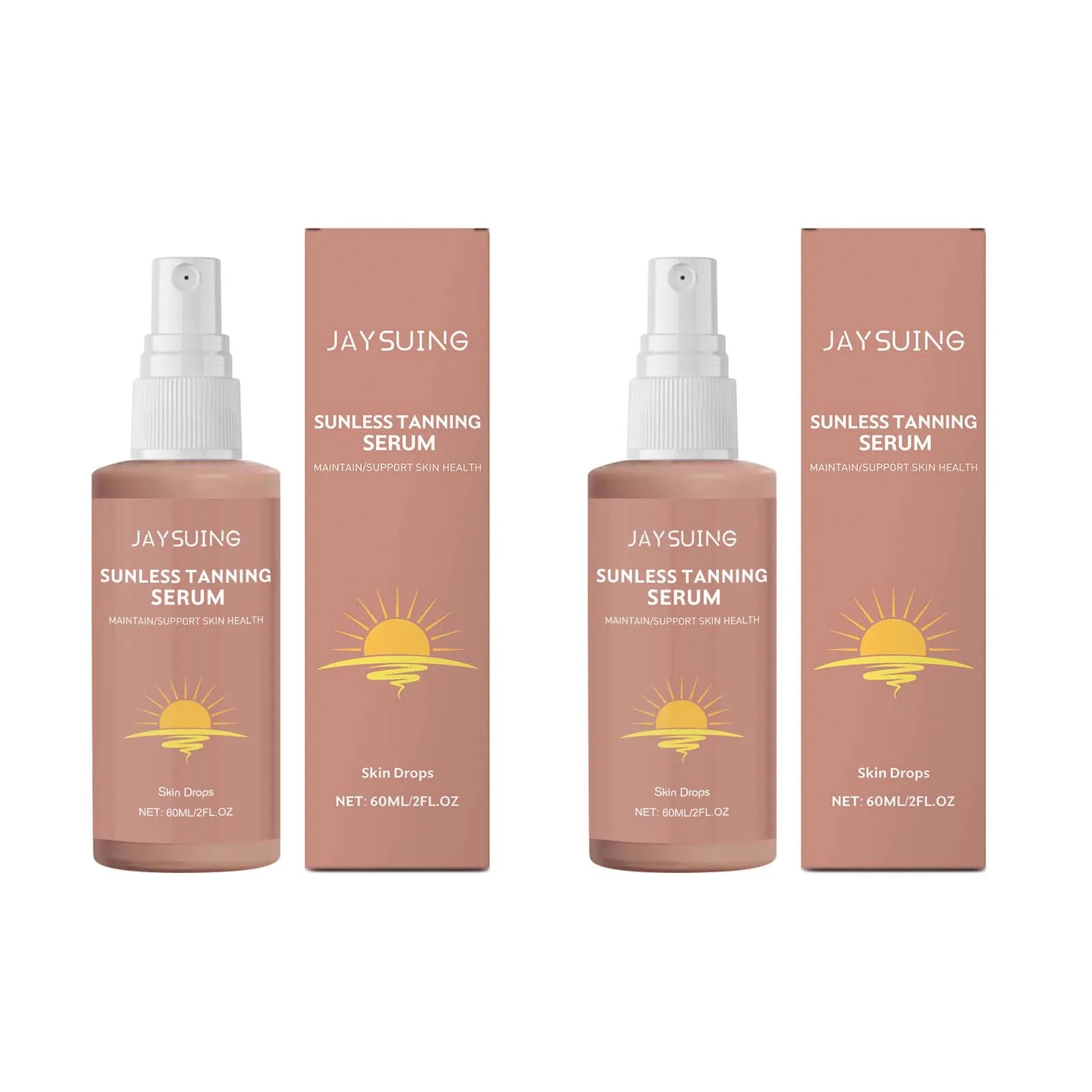 Eelhoe Herbal Self Tanning Spray – Sunless Bronzer Face & Body Self Tanning Spray Zpaxo 2 x 60ml Boxed