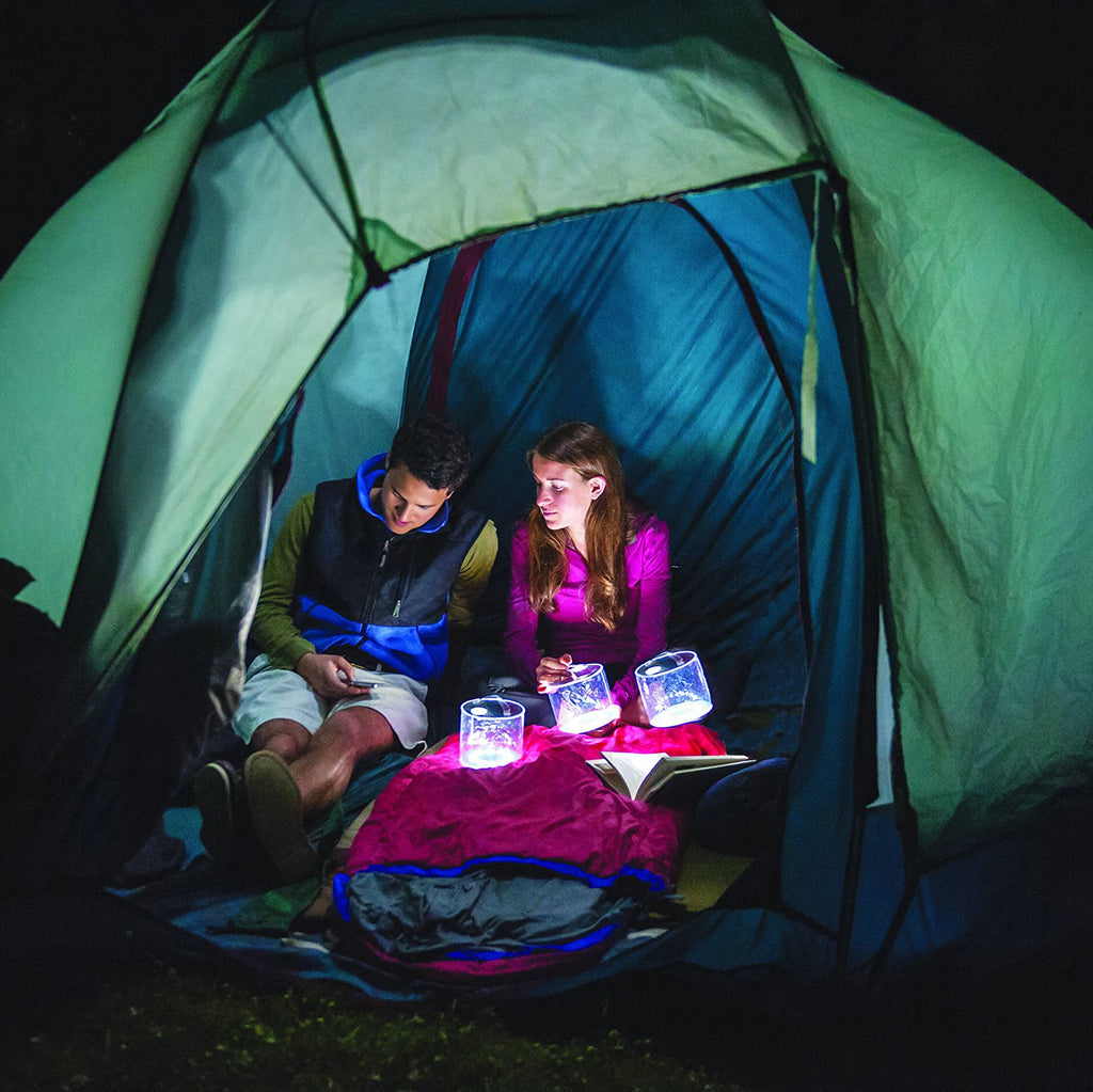 Solar Power Inflatable Camping Lights Outdoor LED Lamp Frosted RGB Zpaxo