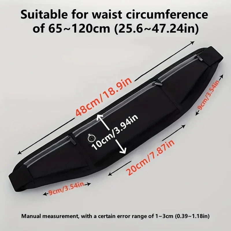 Waist Double Pocket Fanny Waterproof Cell Phone Belt Casual Traveling