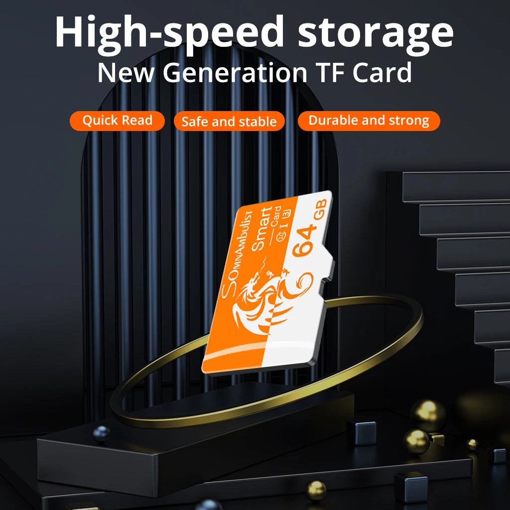 SomnAmbulist Memory Card 64GB High Speed Mini TF Card C10 U3 A1 for Drone Audio Surveillance Device 64GB TF Card Zpaxo