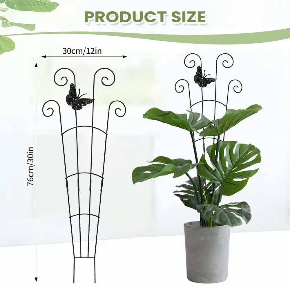 Metal Plant Trellis 76x30cm Outdoor Garden Climbing Roses Tomatoes