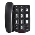 652F Big Button Landline Phone Desktop Telephone Loud Ringtone Fixed Zpaxo Black CN