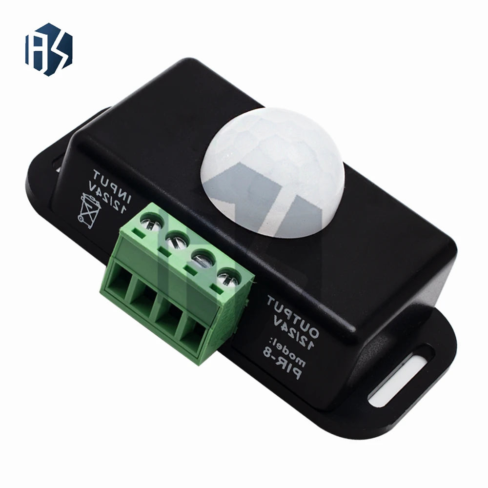 DC 12V 24V 8A Automatic Adjust PIR Motion Sensor Switch IR Infrared Zpaxo