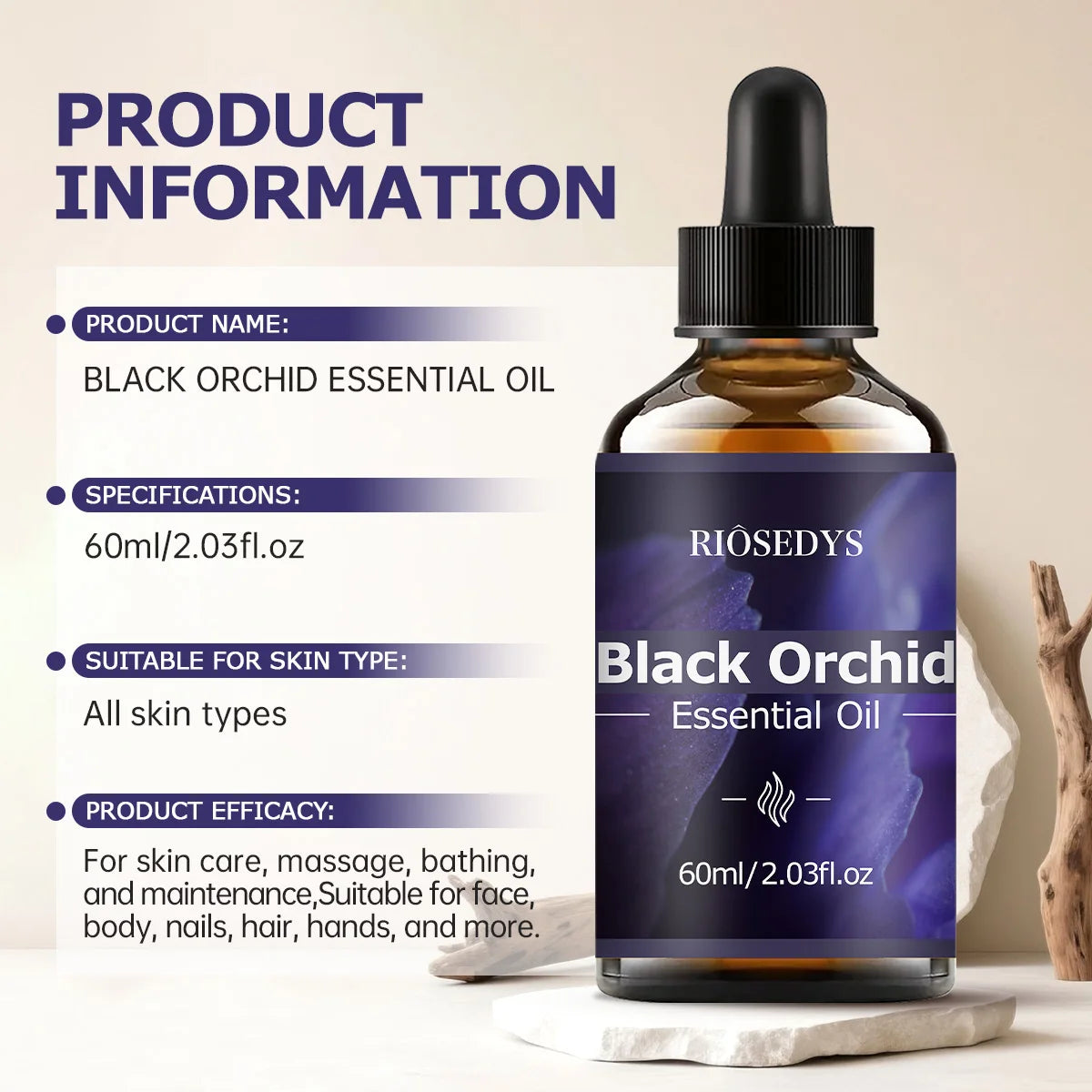 Black Orchid ESSENTIAL OIL Has Deep Nourishing Moisturizing Effects Zpaxo