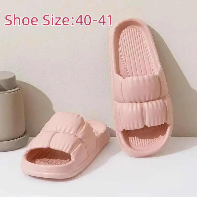 Soft EVA Slippers, Non-Slip Home & Bath Sandals, Comfortable Lightweight Summer Shoes, Cute Unisex Footwear, Durable & Cozy Zpaxo pink 40-41