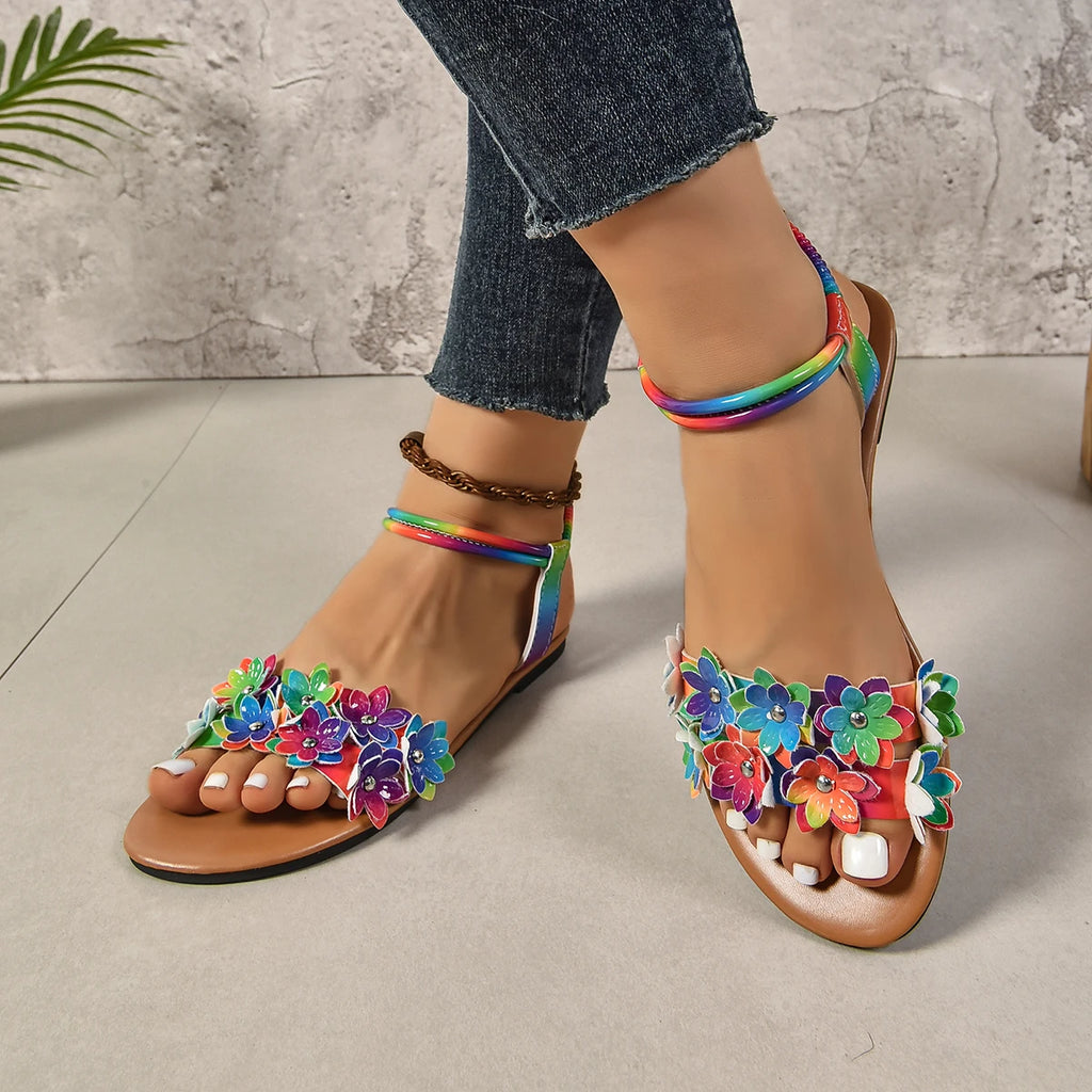 Lightweight 2025 Summer Casual Sandals Open-toed Women Flats Elegant Zpaxo