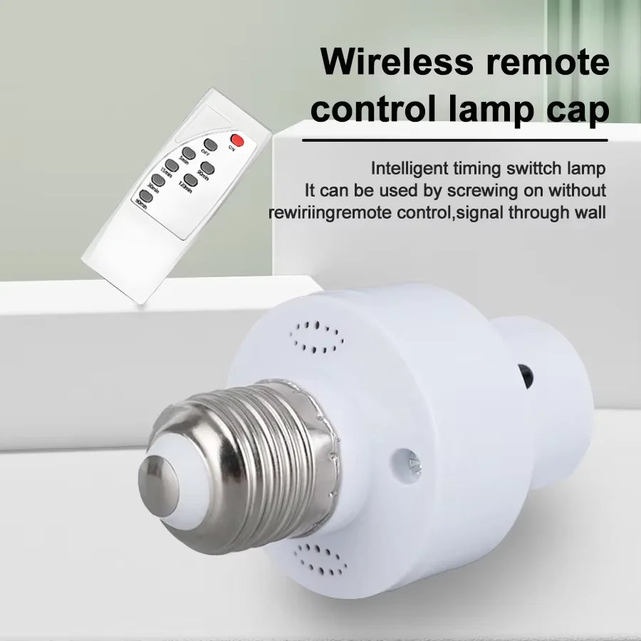 2026 Smart LED Lampholder E27 AC85-265V with Infrared Remote, Timer, Color Changing, Universal Socket, Easy Install for Home Use Zpaxo