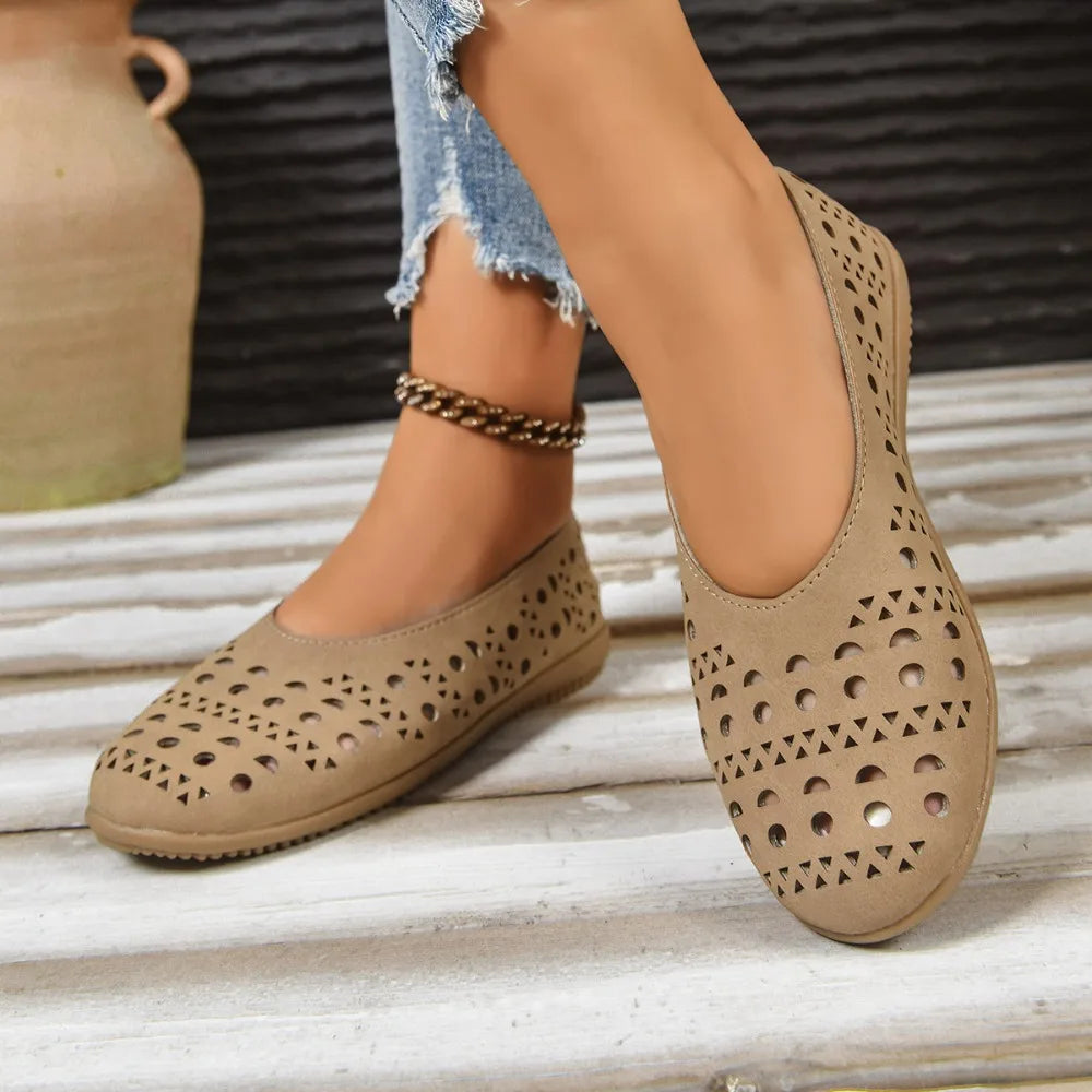 Spring Autumn 2026 Hollow-out Single-layer Shoes Fashionable Casual