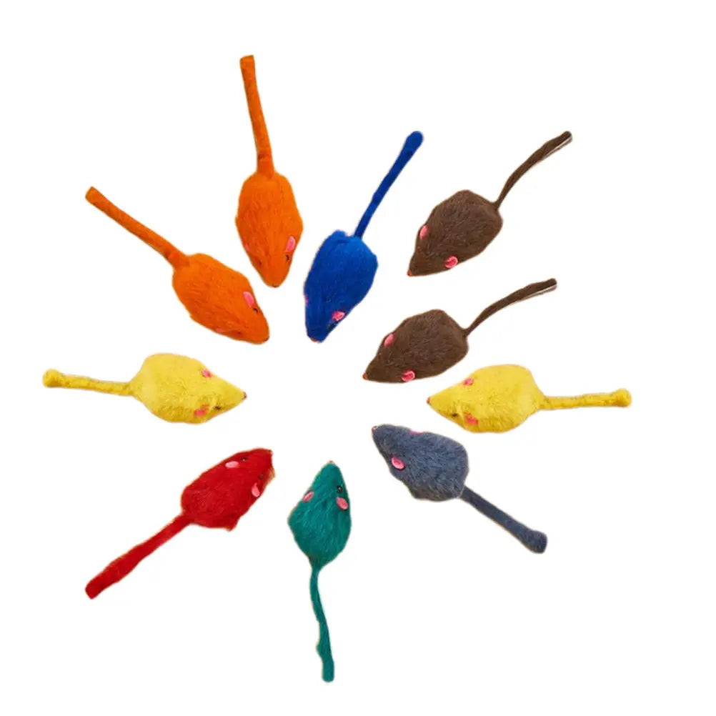 Cat Play Mice Artificial Mouse Shape Interactive Chew Resistant