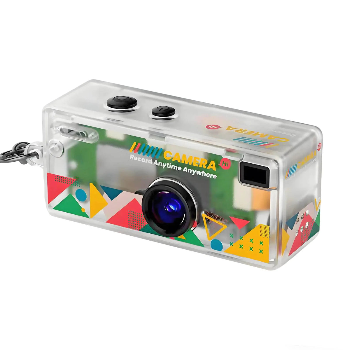 G6 Retro Mini Keychain Thumb Camera 1080P HD Recorder Built-in Flash Auto Focus 130° Wide Angle Lens LCD Screen Portable Camera Zpaxo G6 Transparent Camera Add 8G
