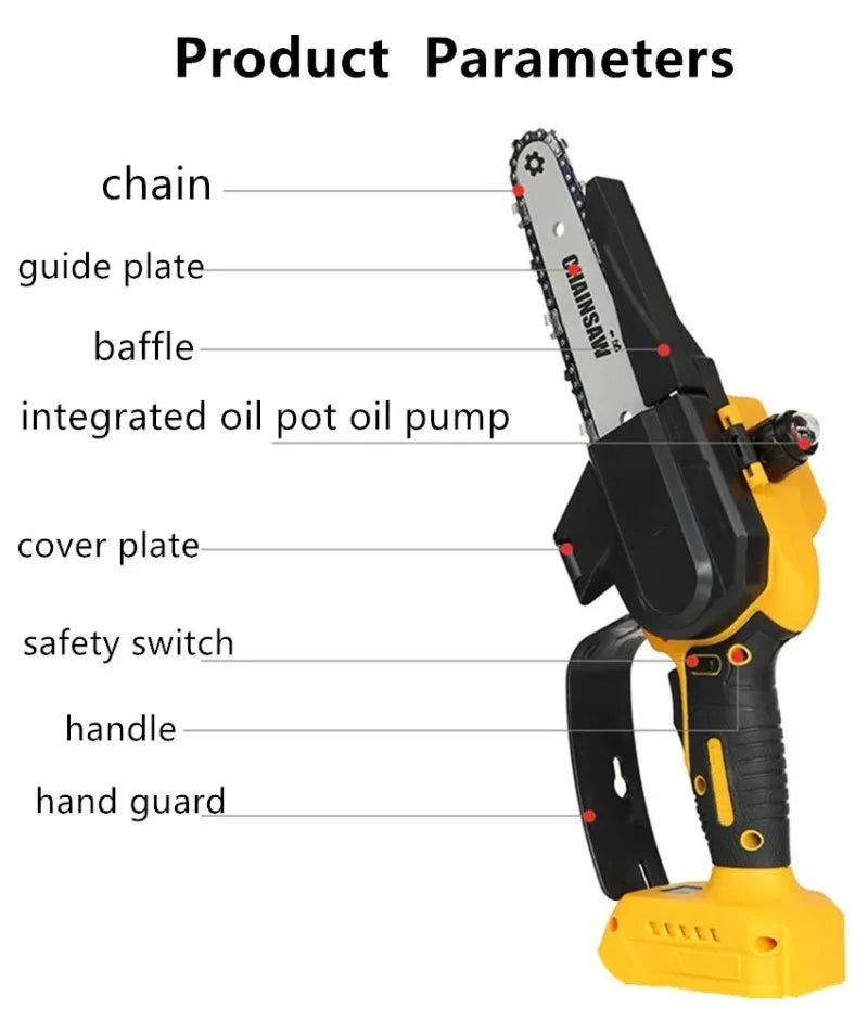 6 Brushless Chainsaw DeWALT 18 20V Battery Cordless Electric Chain