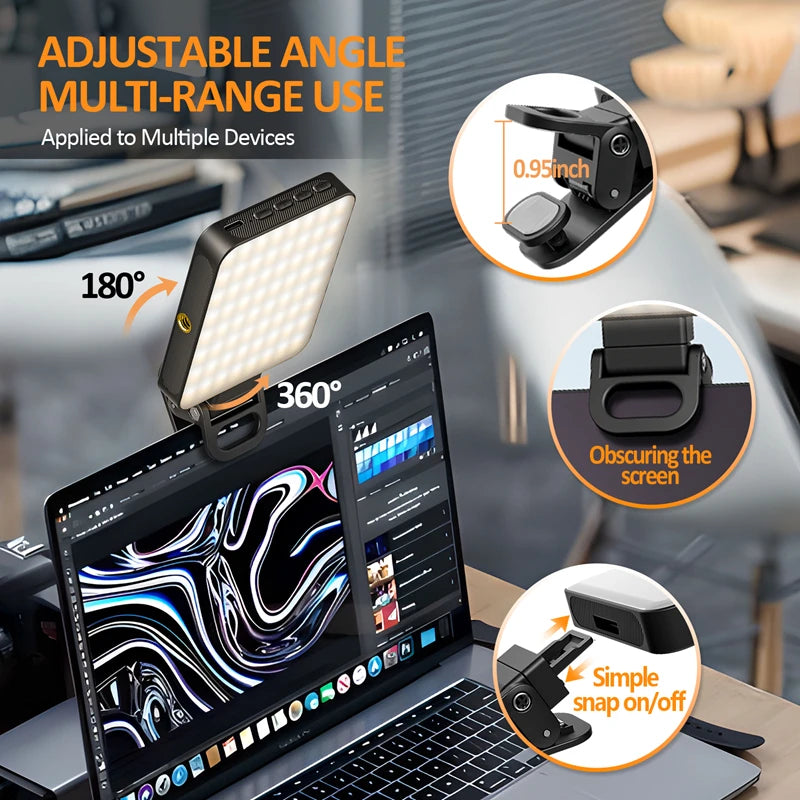 Mobile Light Focus Magnetic Absorption Fill Light Lamp Portable LED Light Video Shooting Light Round Ring Lamp Selfie Lighting Zpaxo