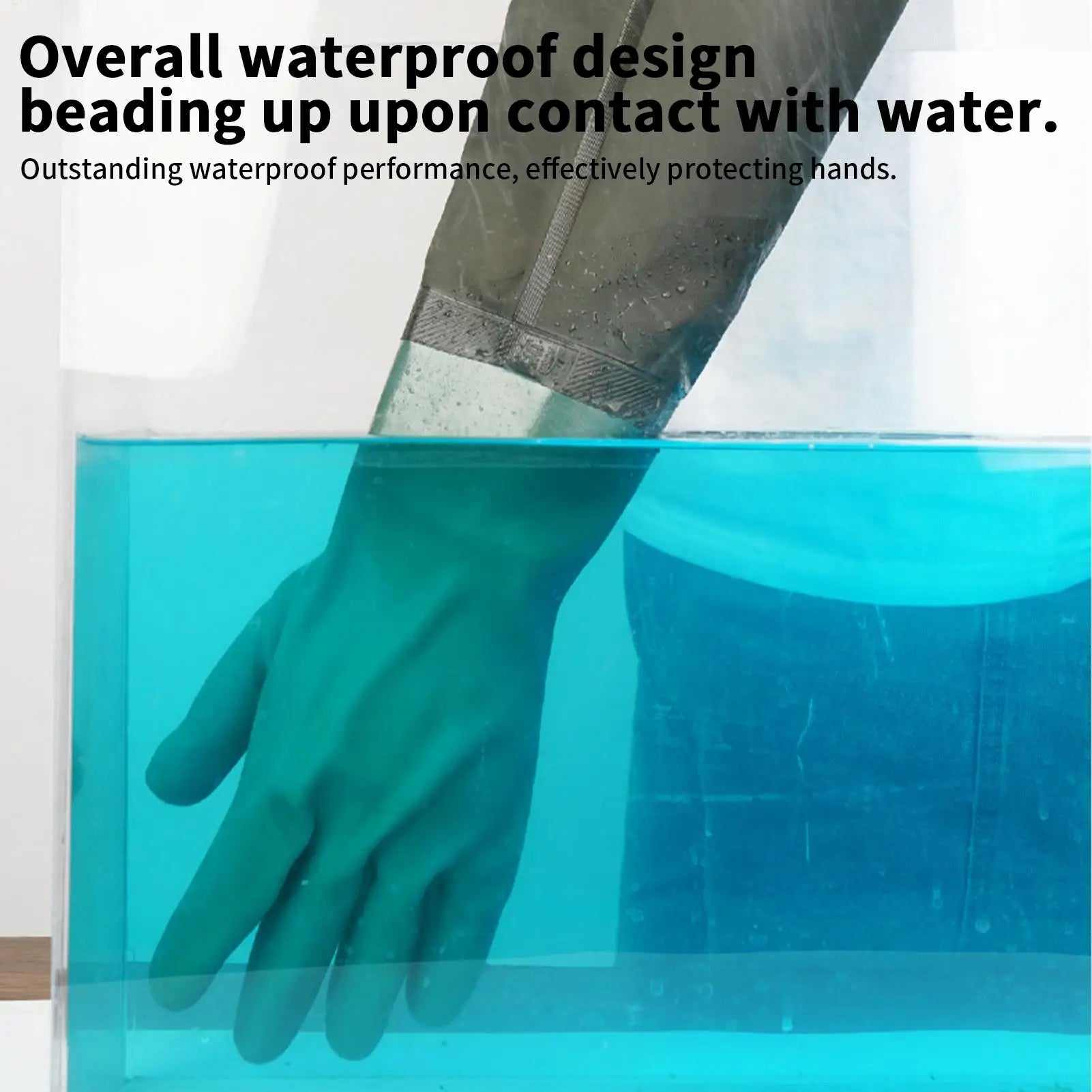 Long Rubber Cleaning Gloves – Waterproof Dishwashing & Garden Rubber Cleaning Gloves Zpaxo