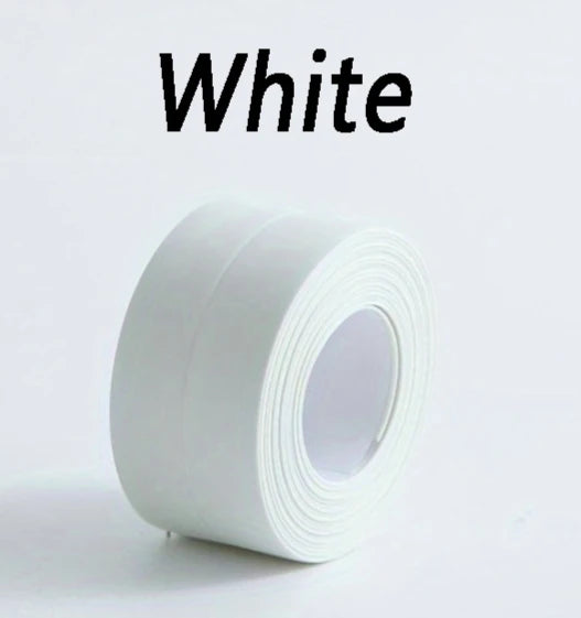Multifunctional Self Adhesive Waterproof PVC Sealing Tape Mold Proof Caulk Strip for Bathroom Shower Kitchen Sink Pool Repair Zpaxo White 3.8cm 16M(5 Roll)