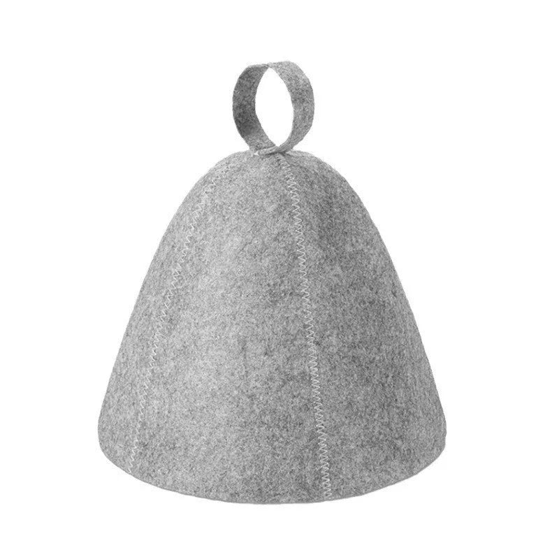 Felt Sauna Hat – Unisex Steam Room Cap for Men & Women Sauna Cap Zpaxo 1pc Grey