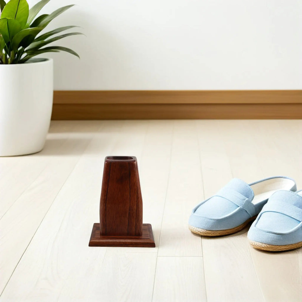 Shoehorn Organizer Stand Wooden Shoe Horn Base Storage Holder Display