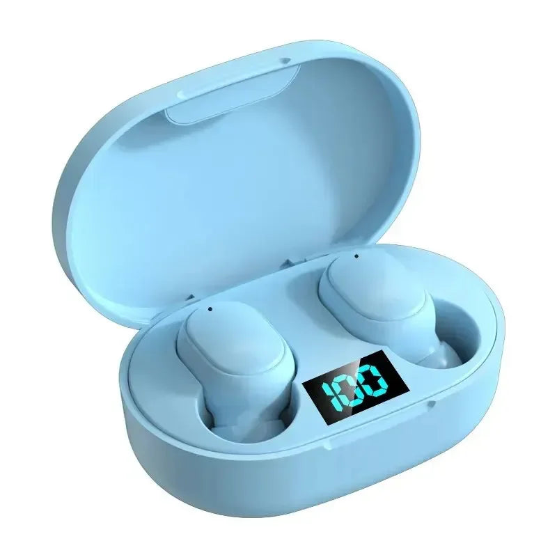 TWS E6S Wireless Bluetooth Earphones HI-FI Headset Noise Cancelling Zpaxo Blue