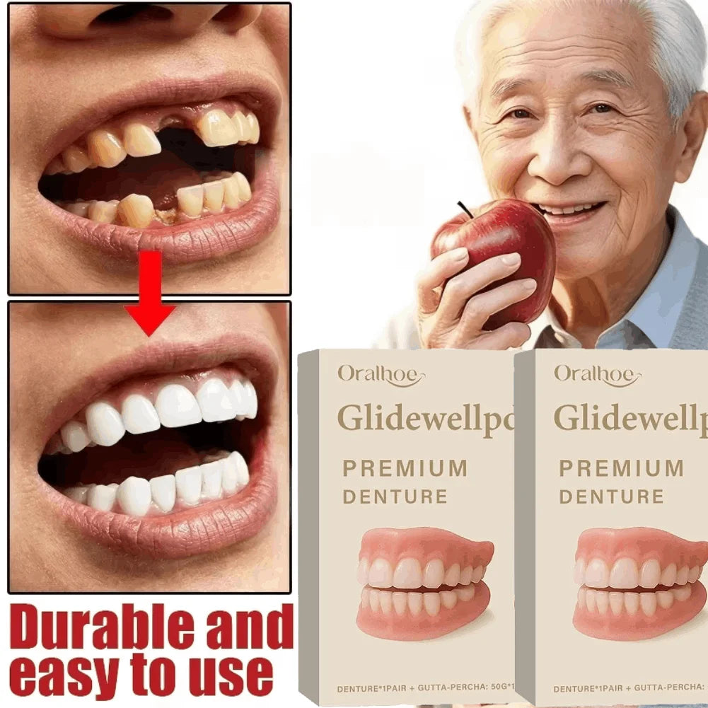 Silicone Denture Set – Reusable Realistic Fake Teeth Upper & Lower Silicone Denture Set Zpaxo