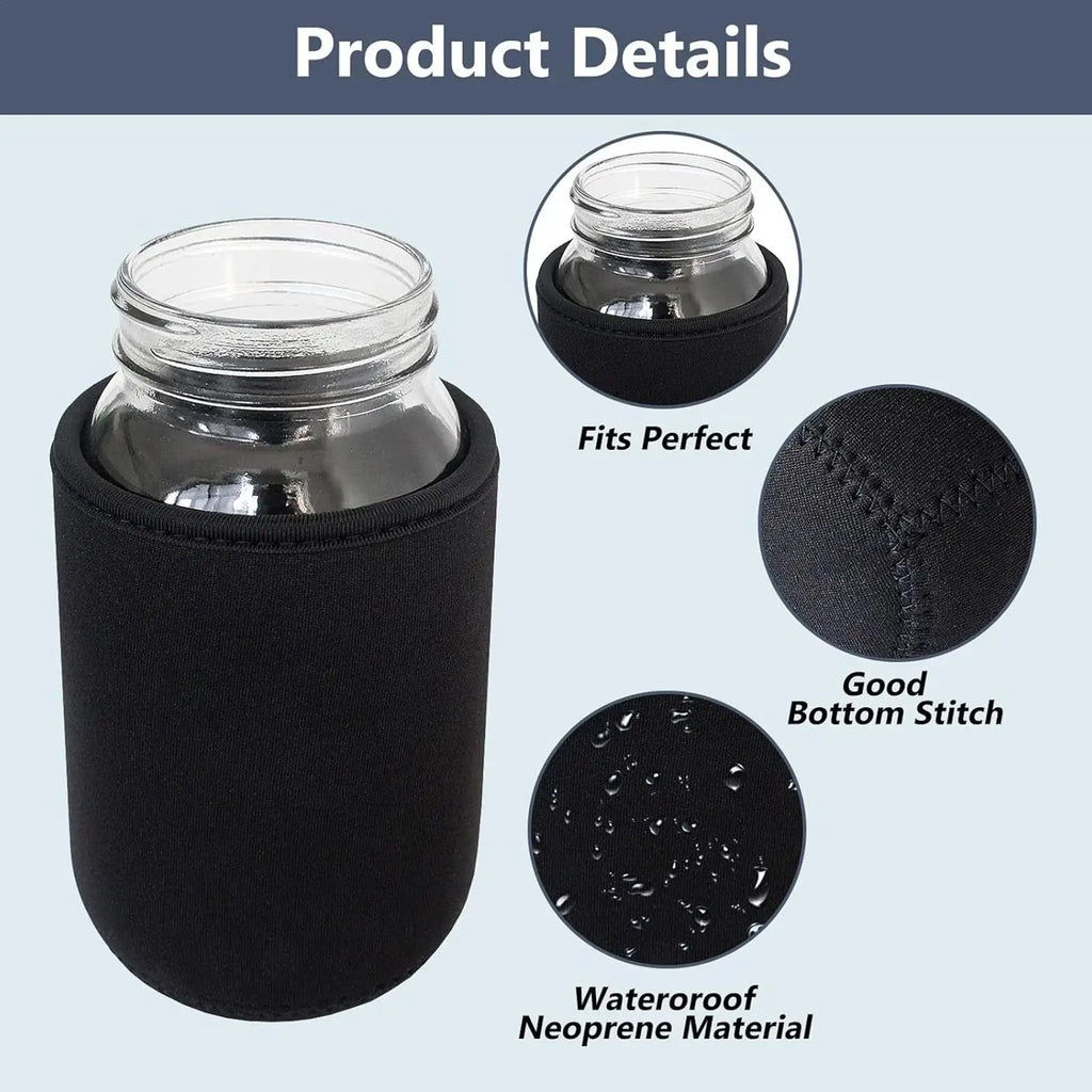 Hydroponic Jar Sleeve Light Blocking Cover Wide Mouth Jars Seed