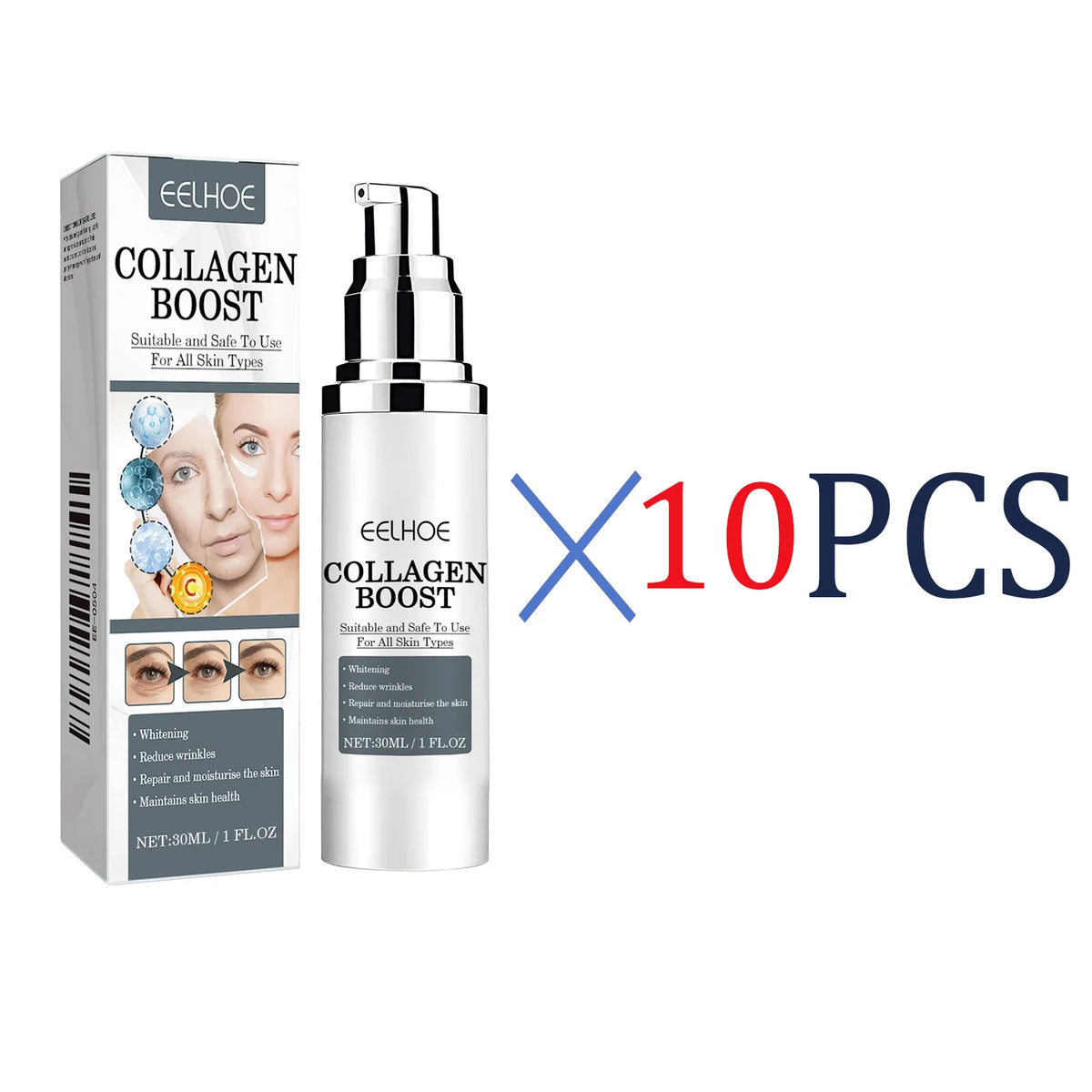 Collagen Face Cream Anti Aging Wrinkle Reduction Moisturizer for Women Firming & Lifting Cream to Brighten Skin Ton 30ml Zpaxo 10 Pcs