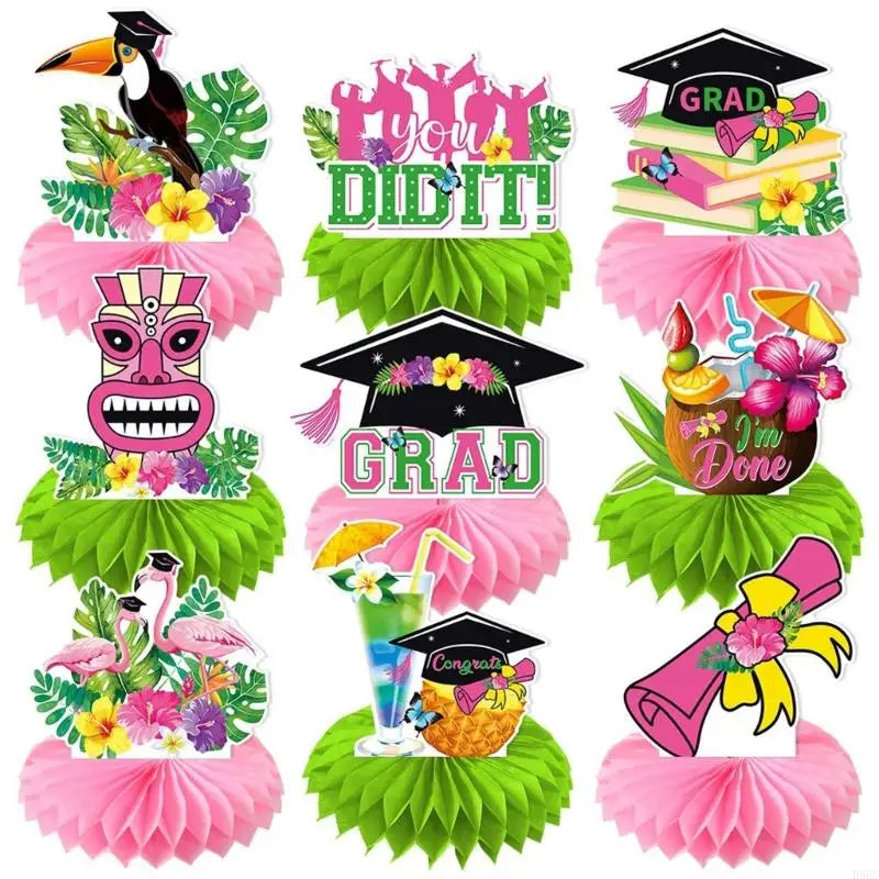 1 Hawaiian Graduation Party Decoration Bright Designs Zpaxo 9 decorations CN